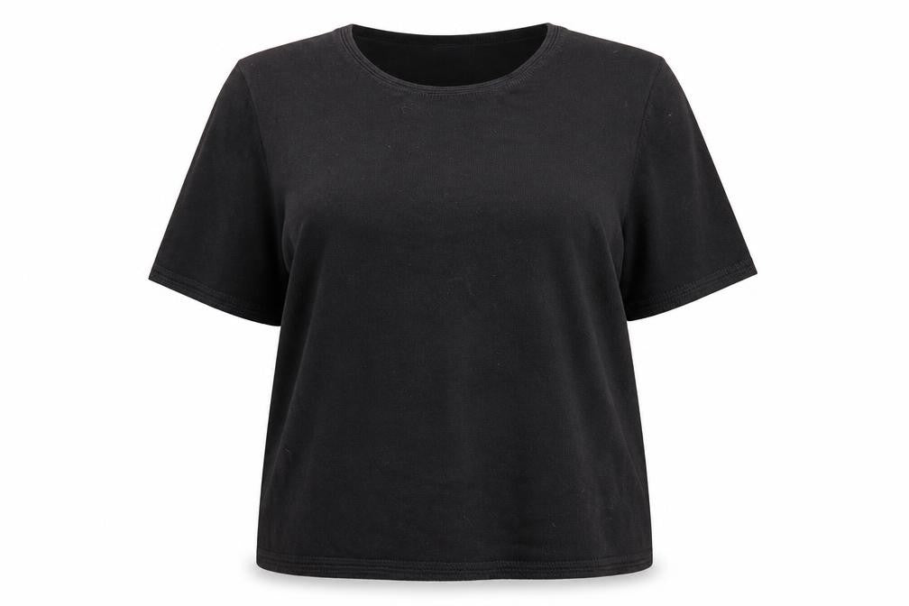 Classics Womens Black  Knit Basic T-Shirt Size 18