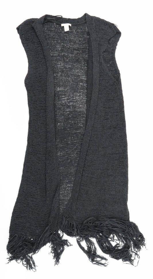 H&M Womens Grey  Knit Cardigan Jumper Size S