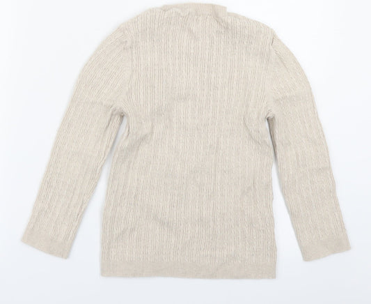 stradivarious Womens Beige  Knit Pullover Jumper Size S