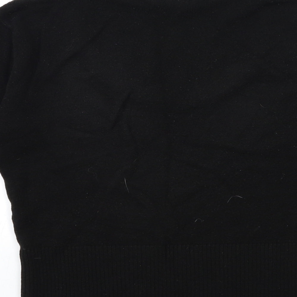 BHS Girls Black  Knit Pullover Jumper Size 13 Years