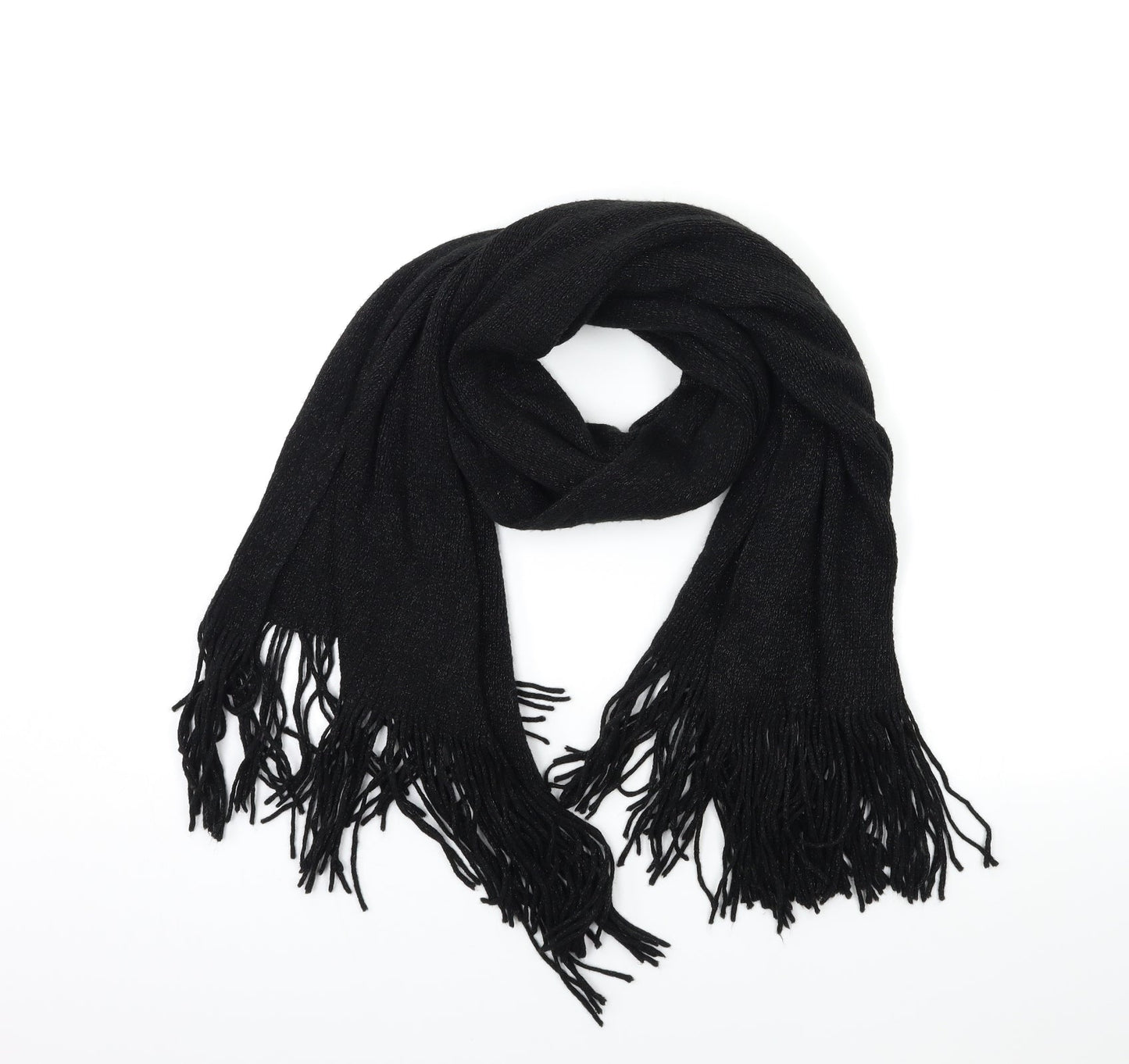 Preworn Womens Black    Scarf