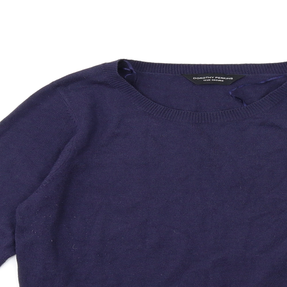 Dorothy Perkins Womens Blue  Knit Pullover Jumper Size 12