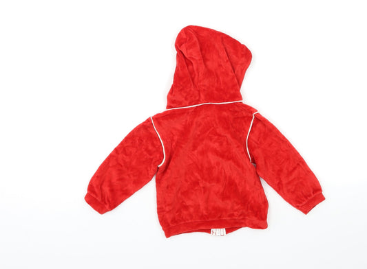 OZONA Girls Red   Full Zip Hoodie Size 2 Years