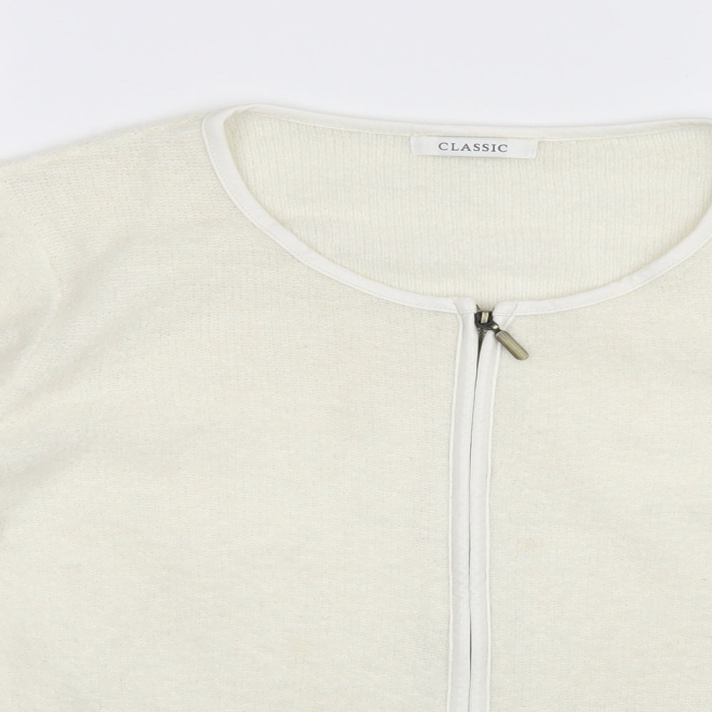 Classic Womens Beige   Full Zip Jumper Size 20
