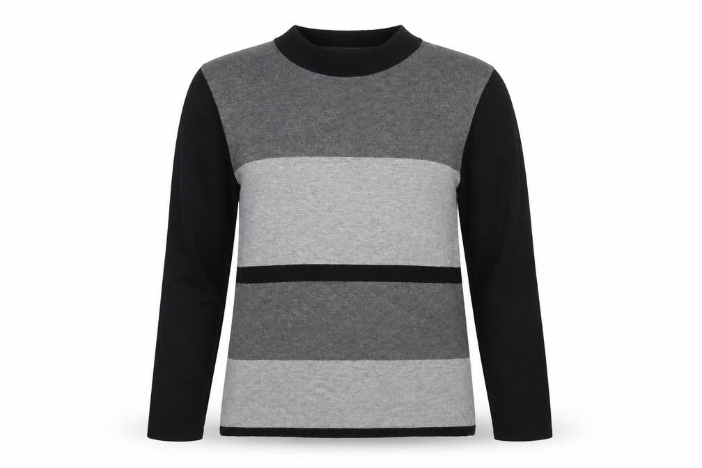 Front view of Alexara women’s multicoloured pullover sweatshirt, size L