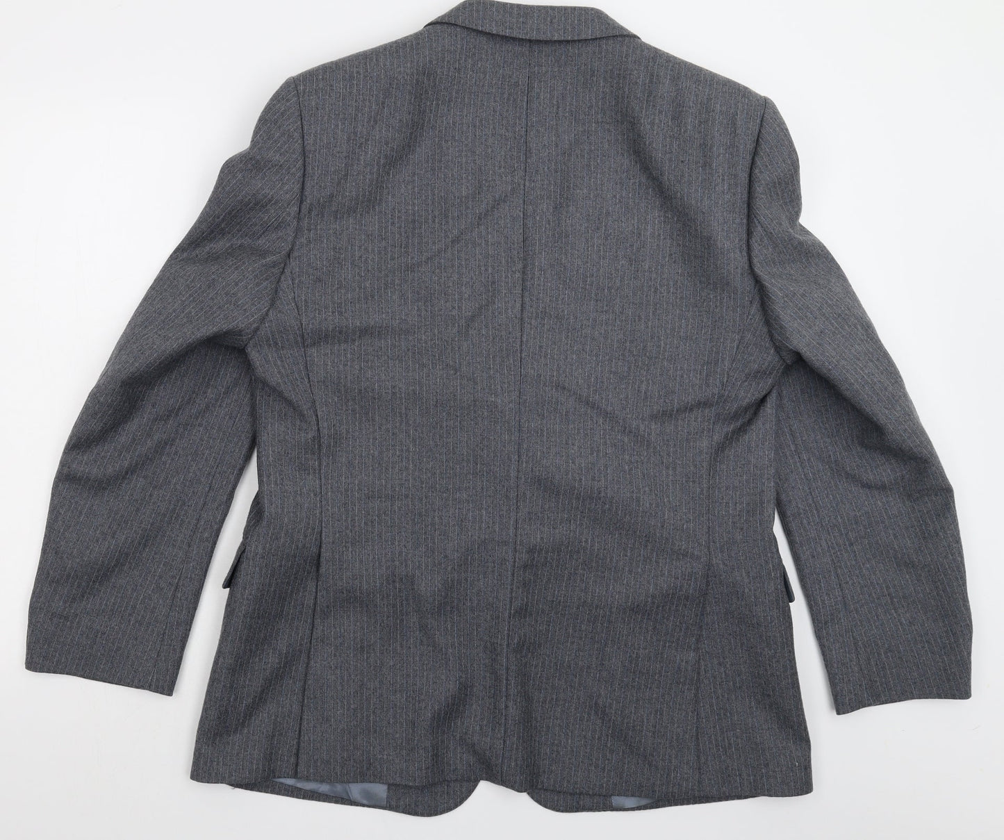 Hepworths Mens Grey Striped  Jacket Suit Jacket Size 40