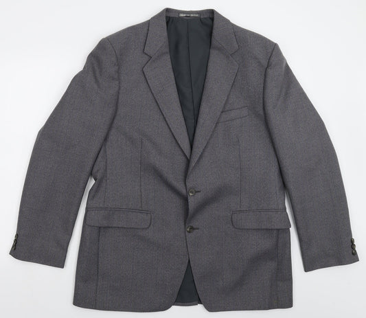 Grendale Mens Grey Striped  Jacket Suit Jacket Size 42