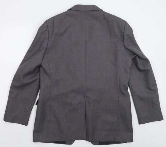 Grendale Mens Grey Striped  Jacket Suit Jacket Size 42