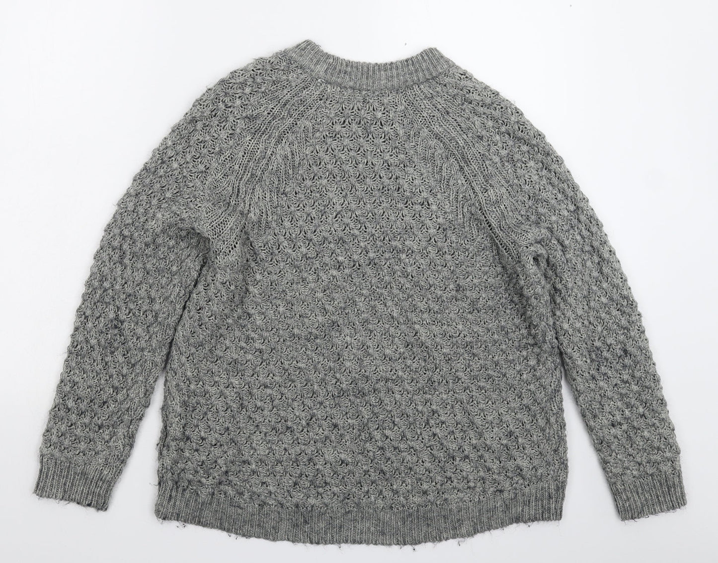 H&M Womens Grey  Knit Pullover Jumper Size S