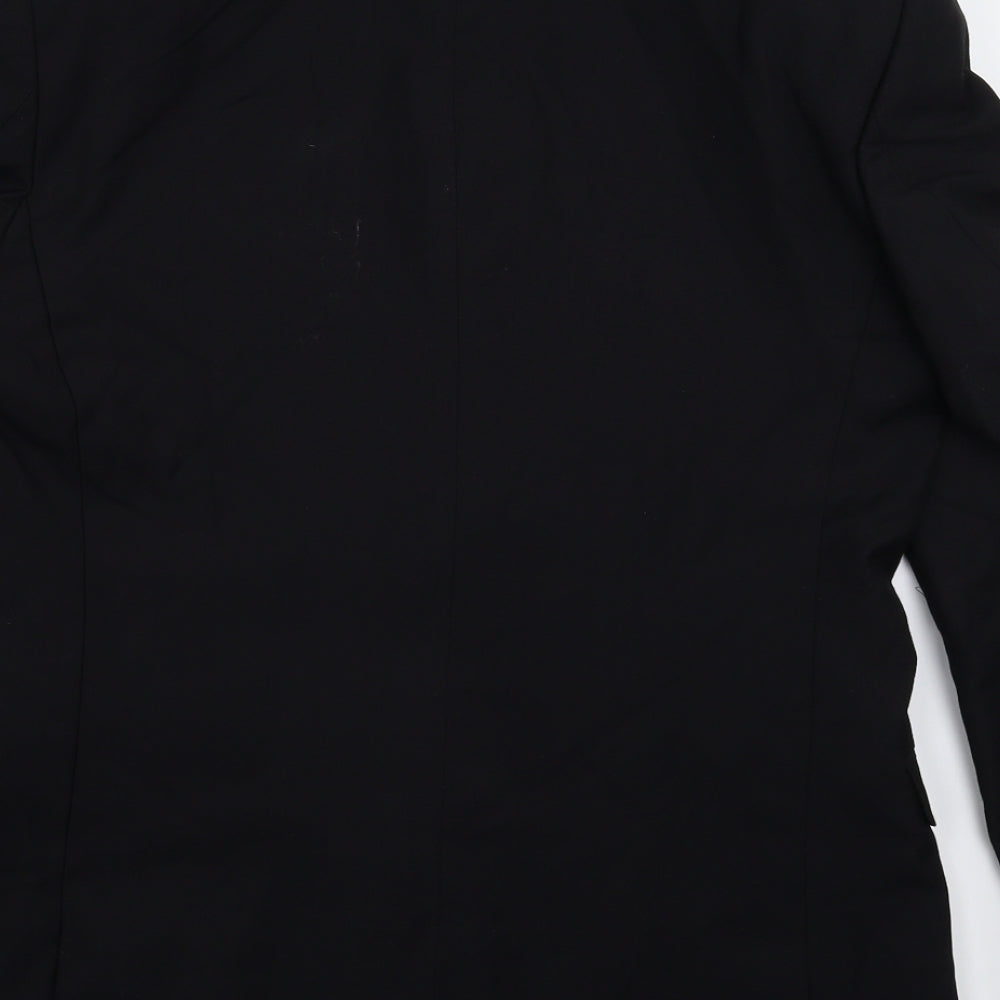 Red Herring Mens Black   Jacket Suit Jacket Size 38