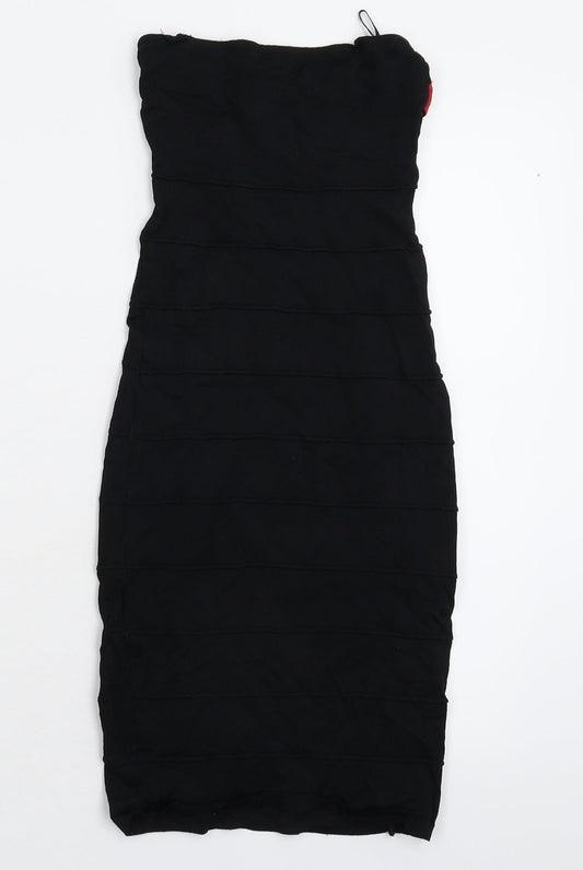 H&M Womens Black Striped  Bodycon  Size XS