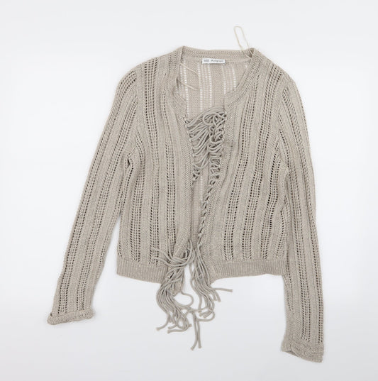 M&S Womens Brown   Cardigan Jumper Size 14