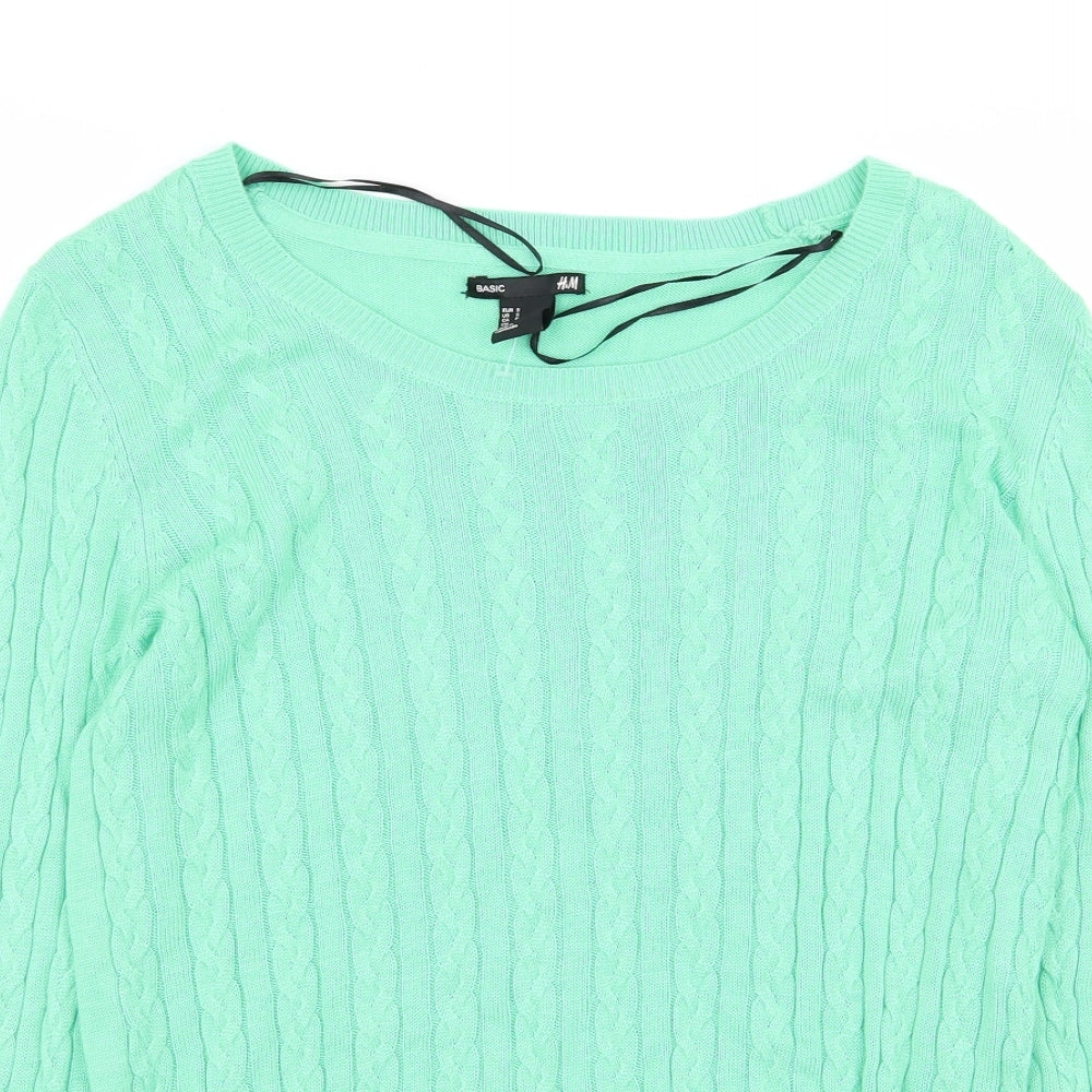 H&M Womens Green   Pullover Jumper Size S
