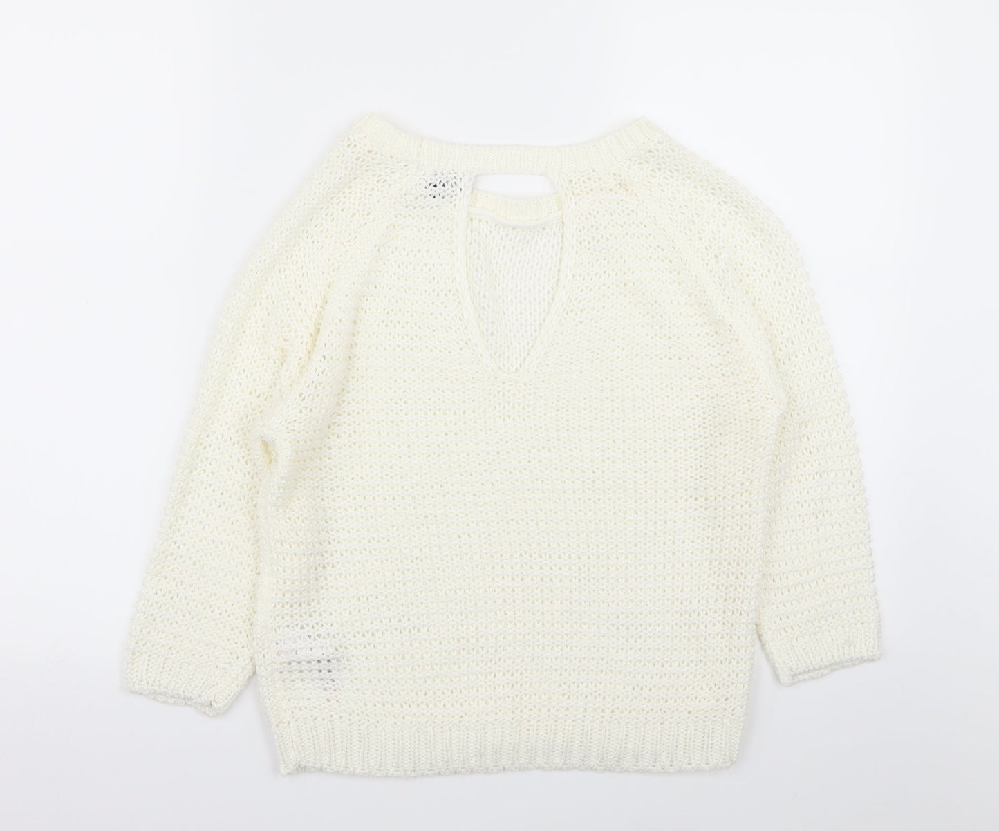 New Look Womens White   Pullover Jumper Size S