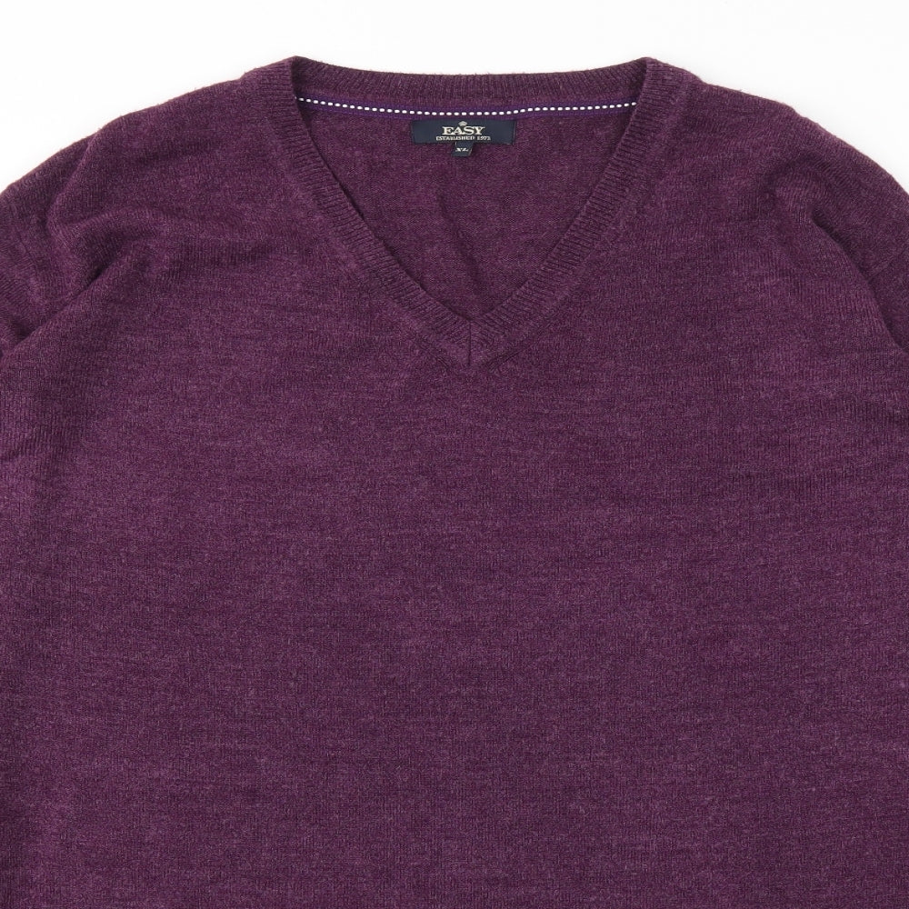 Easy Mens Purple   Pullover Sweatshirt Size XL
