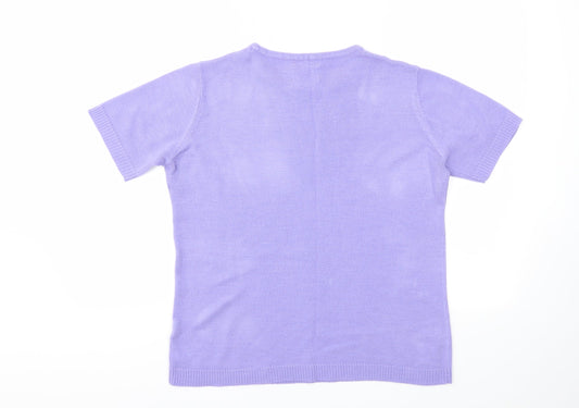 Classic Womens Purple   Pullover Jumper Size M