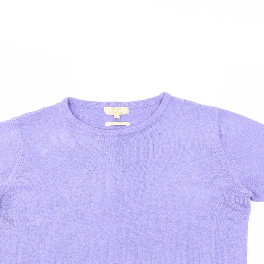 Classic Womens Purple   Pullover Jumper Size M