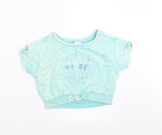 Disney Girls Green   Pullover Sweatshirt Size 7-8 Years  - call me on my shell