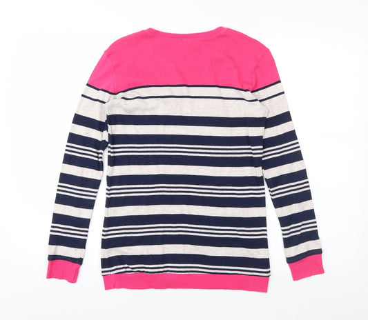 LCW Womens Blue Striped  Pullover Jumper Size M