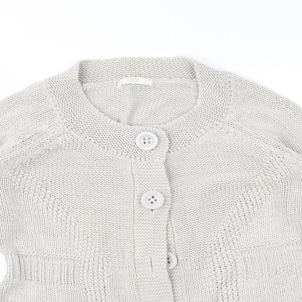 Marks an Womens Grey   Cardigan Jumper Size 14