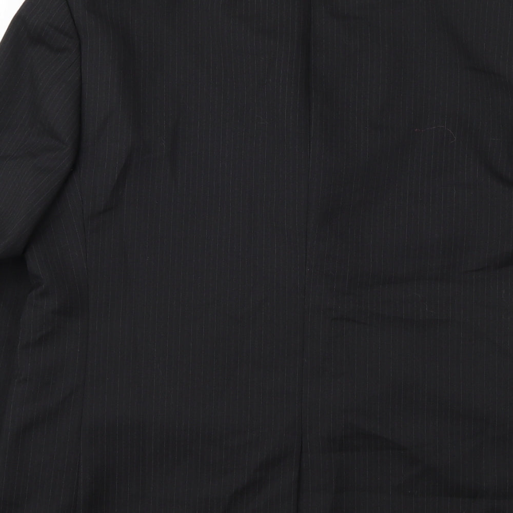 Copperstone Mens Black Striped  Jacket Suit Jacket Size 42