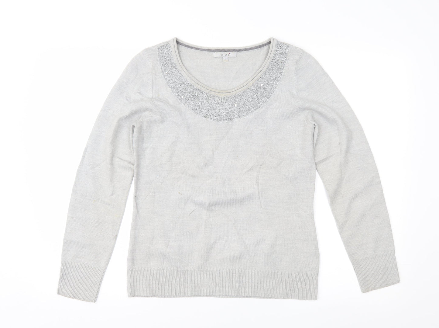 Per Una Womens Grey   Pullover Jumper Size 12