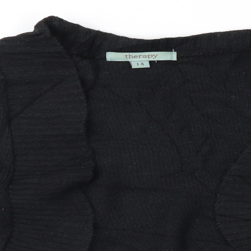Therapy Womens Black   Cardigan Jumper Size 14