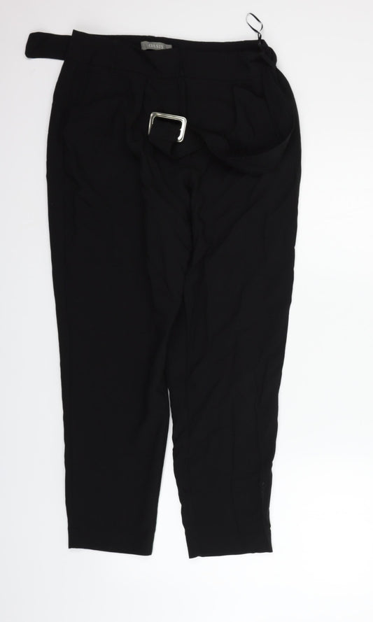 Oasis Womens Black   Trousers  Size 10 L25 in