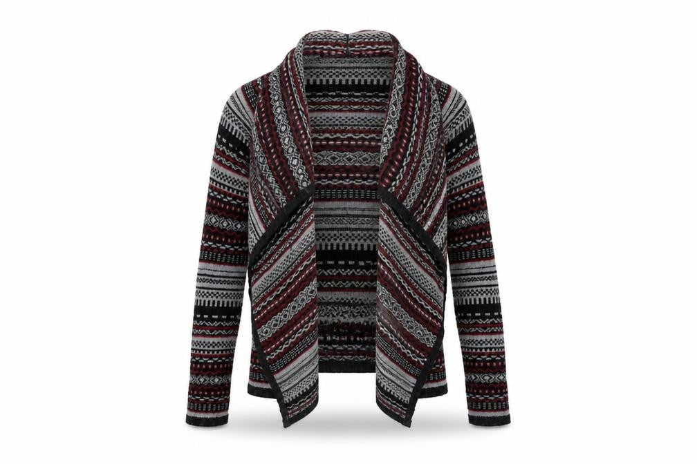 Forever 21 Womens Black Geometric  Cardigan Jumper Size S