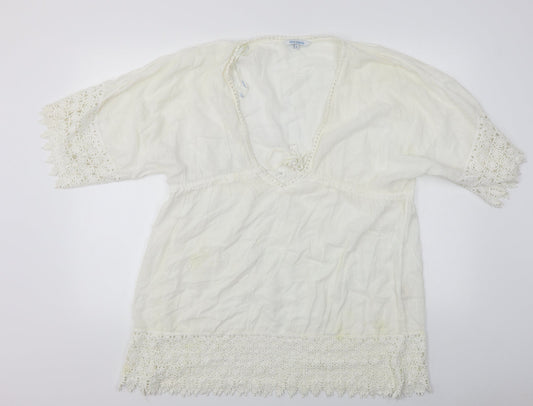 Blue Island  Womens White   A-Line  Size L