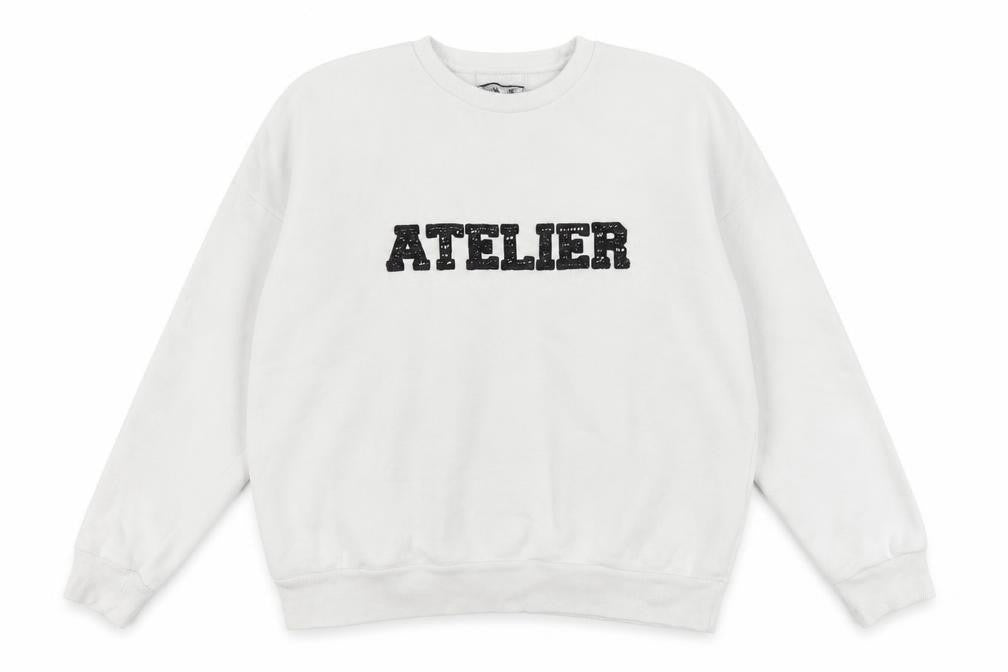 Front view of Gallery women’s white jumper, size S
