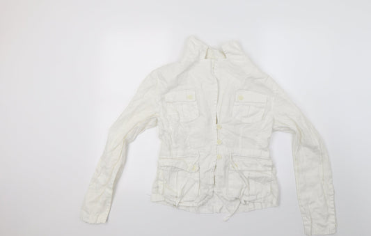 E studio Womens White   Basic Blouse Size M