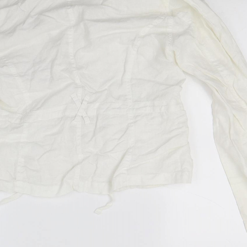 E studio Womens White   Basic Blouse Size M