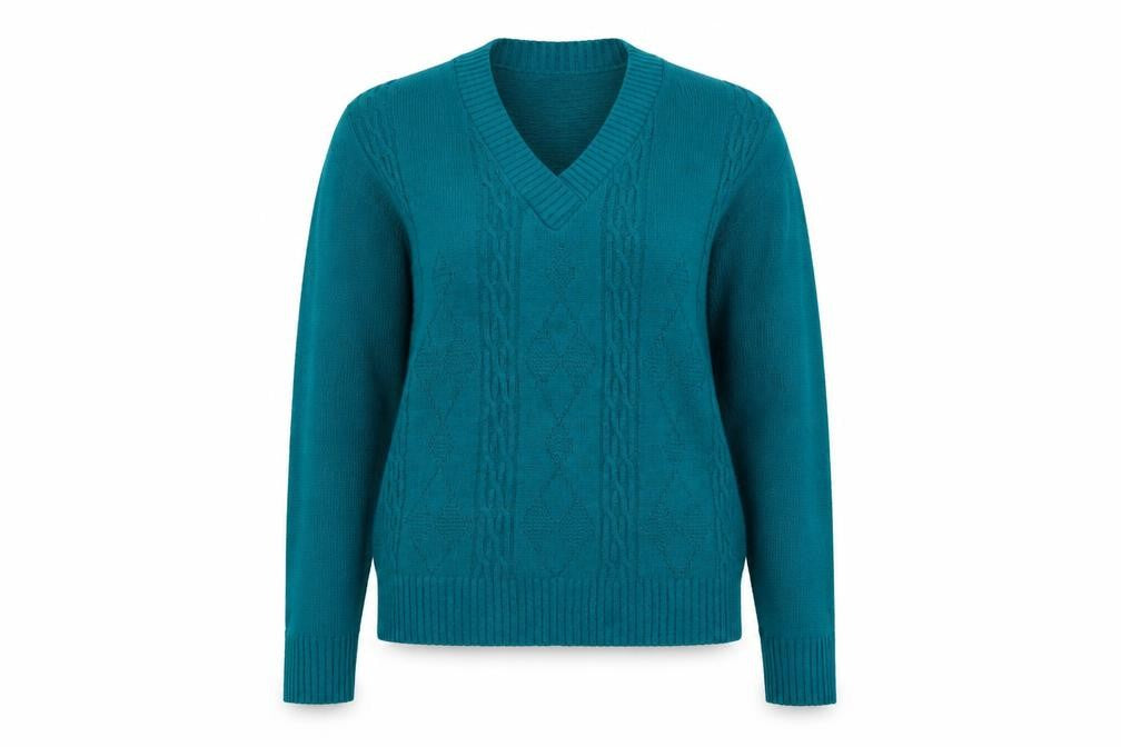 Front view of Pure & natural women’s green knit jumper, size L