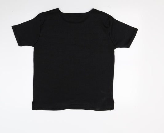 Abstacrt Womens Black   Basic T-Shirt Size S
