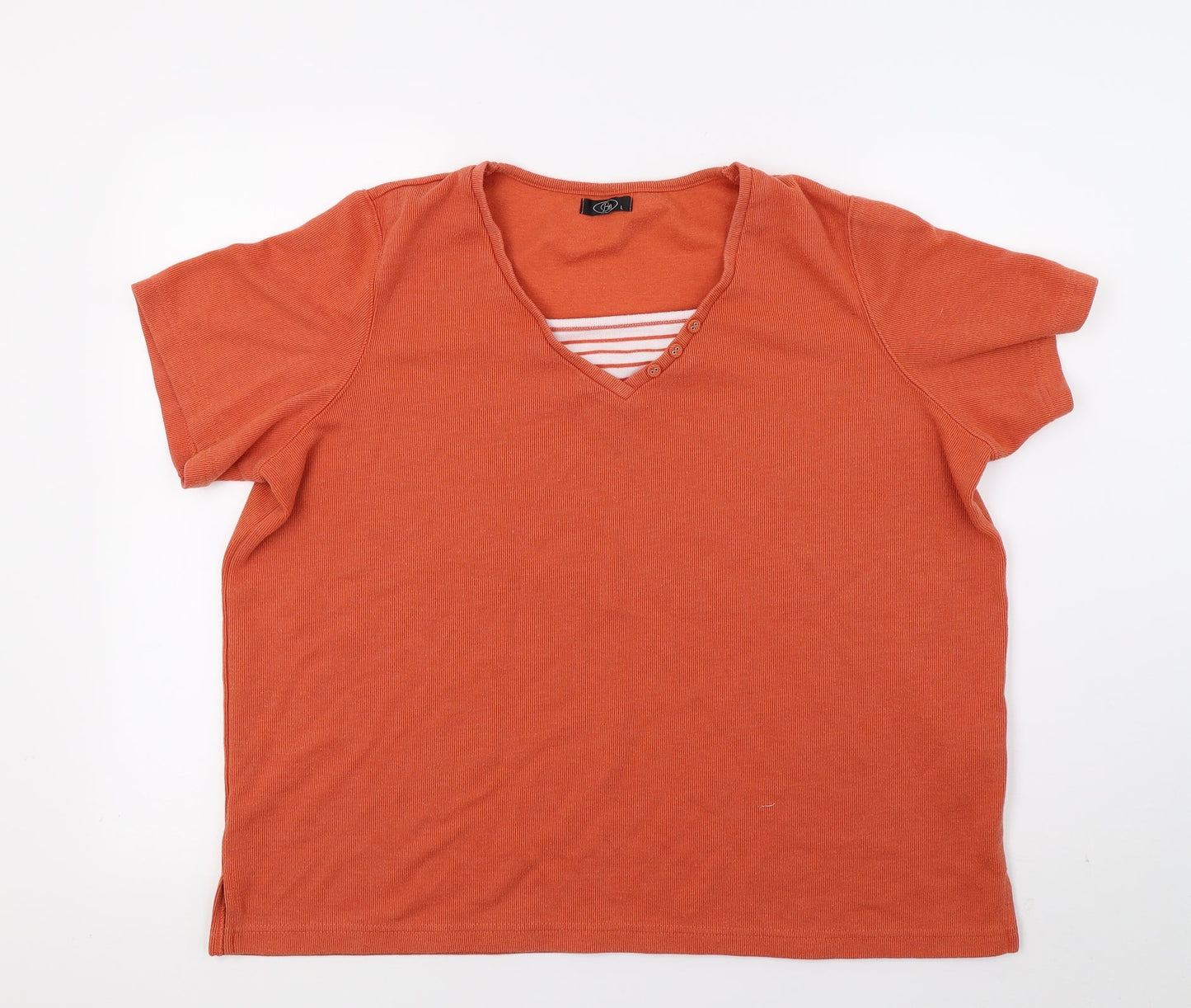 BM Womens Orange  Knit Pullover Jumper Size L