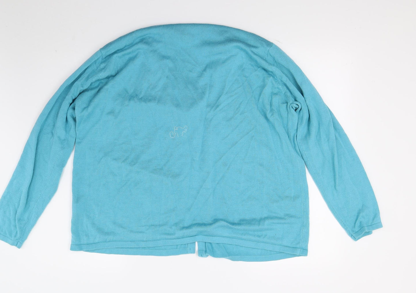 BM Womens Blue  Knit Cardigan Jumper Size XL