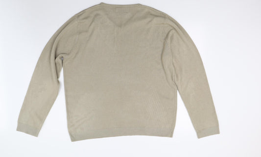 Atlantic Bay Mens Beige   Pullover Jumper Size L