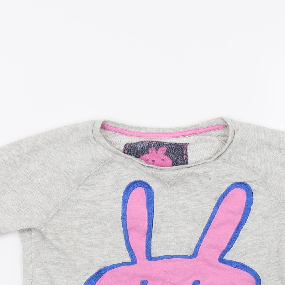 NEXT Girls Grey   Pullover Sweatshirt Size 6 Years