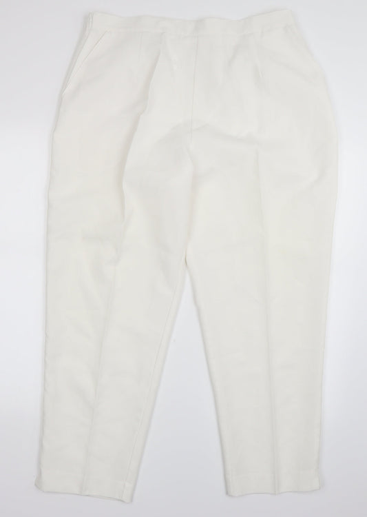 Preworn Womens White   Trousers  Size 20 L27 in