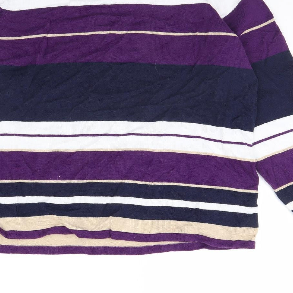 EWM Womens Multicoloured Striped  Pullover Jumper Size L