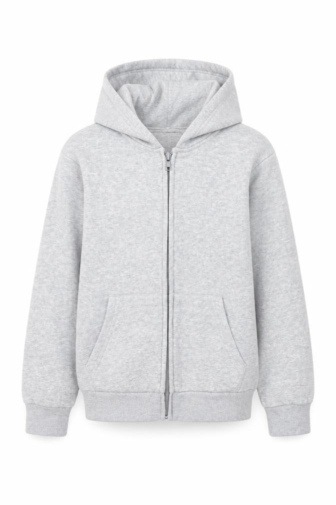 Front view of H&M boys’ grey jacket, size 8, years