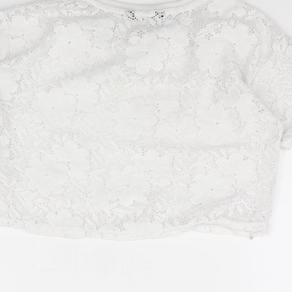 George Girls White   Basic T-Shirt Size 6 Years