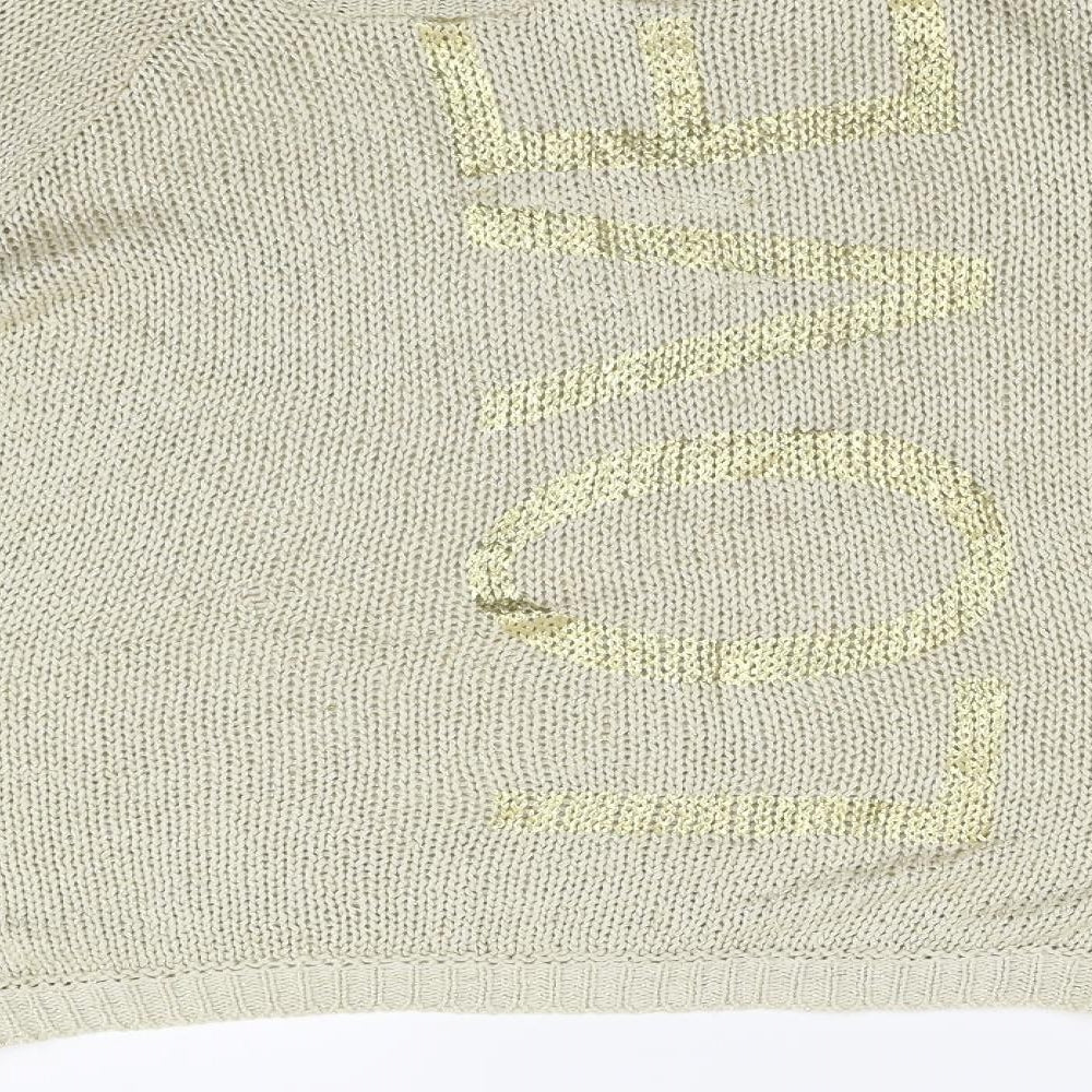 River Island Womens Gold  Knit Pullover Jumper Size 6