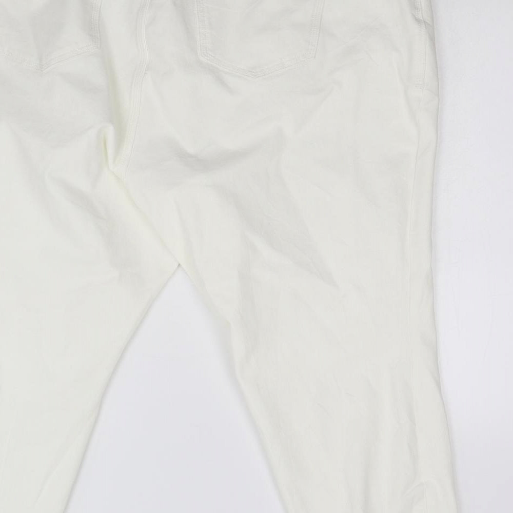 Preworn Womens Ivory  Denim Skinny Jeans Size 28 L27 in
