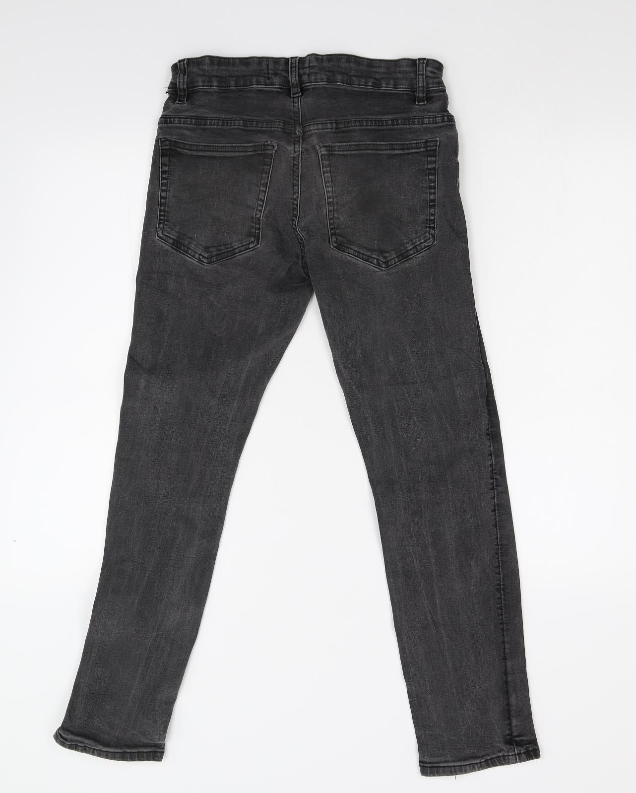 Preworn Womens Black  Denim Skinny Jeans Size 10 L26 in