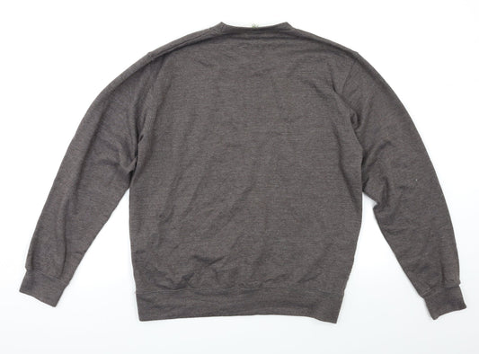 Just Hoods` Mens Grey   Pullover Sweatshirt Size S