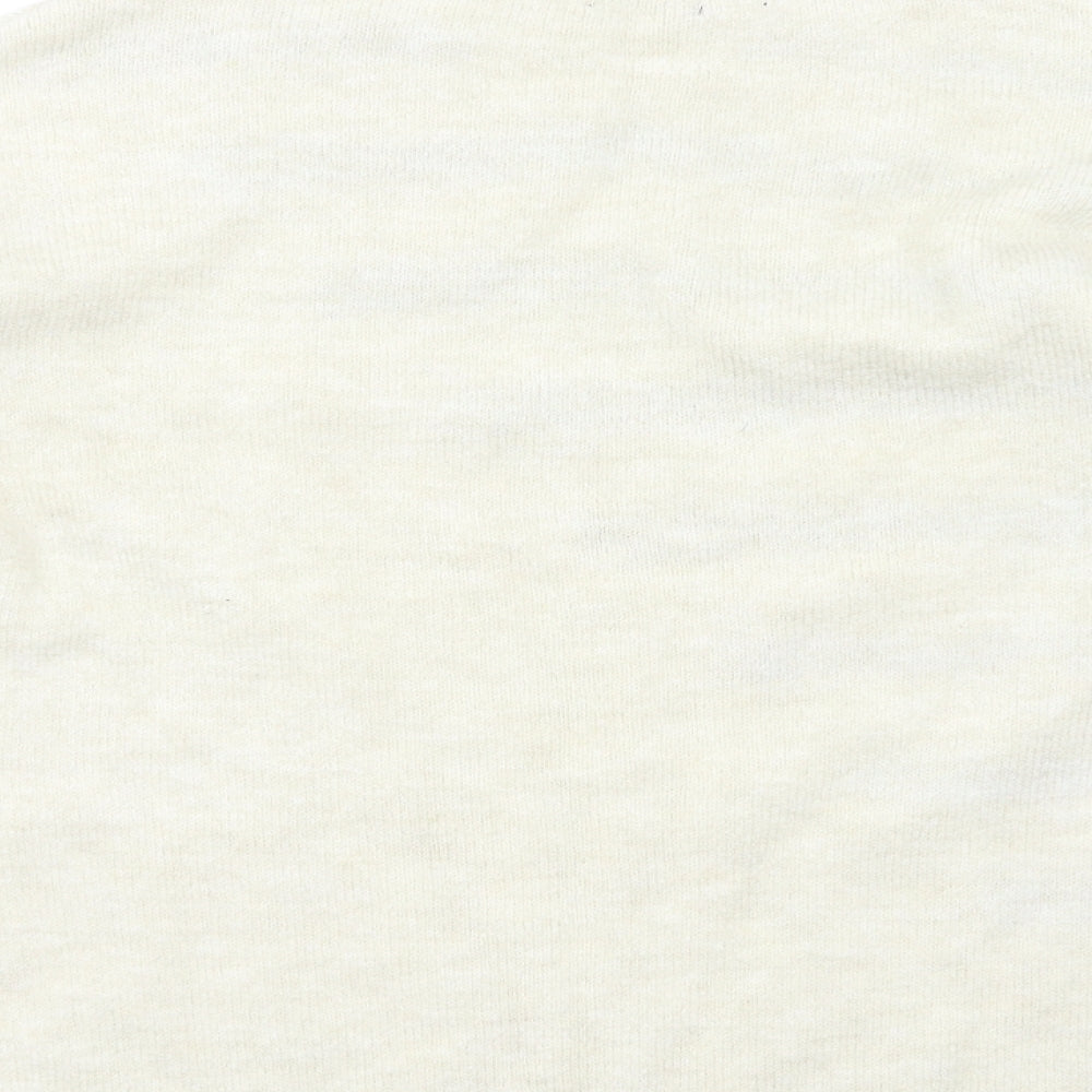 M&Co Womens White Striped  Pullover Jumper Size S