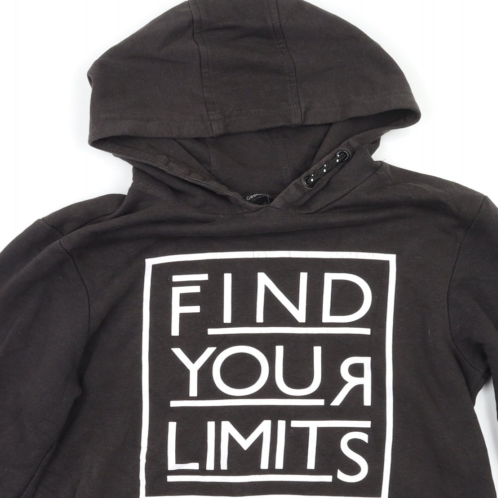 George Boys Black   Pullover Hoodie Size 10 Years