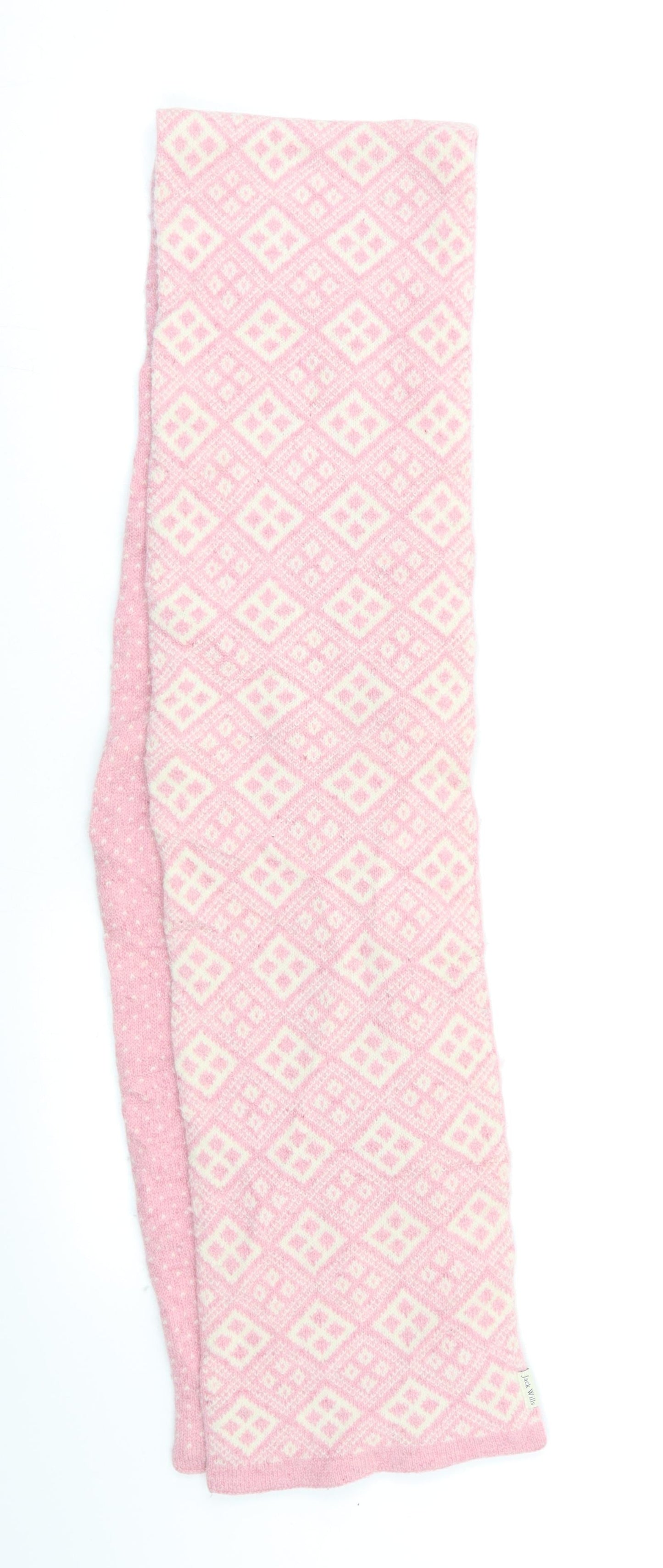 Jack Wills Womens Pink Geometric   Scarf